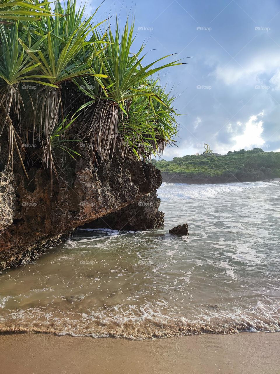 view of the beach on the island of Java