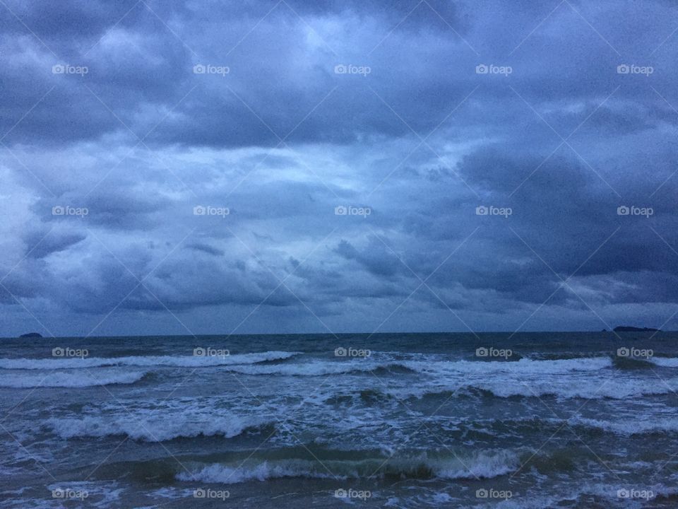 Water, Storm, Beach, Sea, No Person