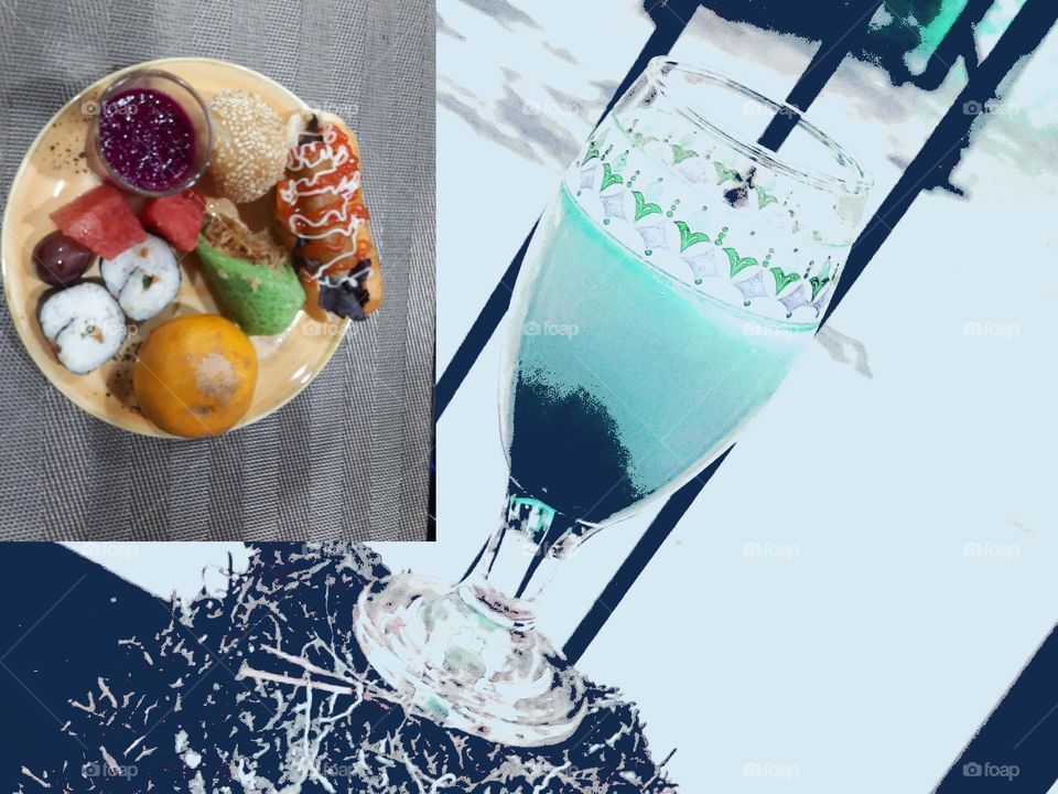 The artistic design of drinks and food with a modern feel is popular with the public in summer