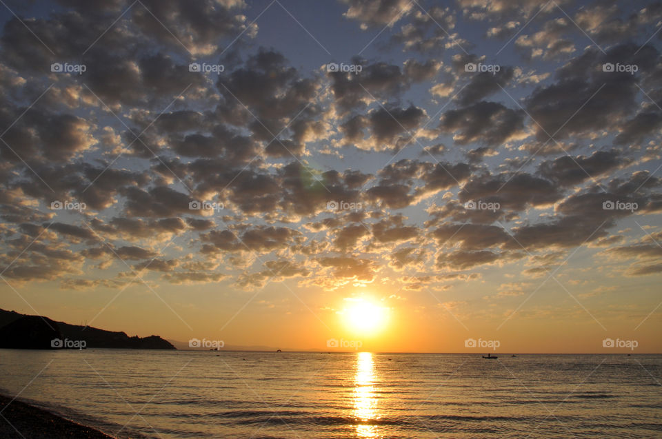 Sunrise and clouds 