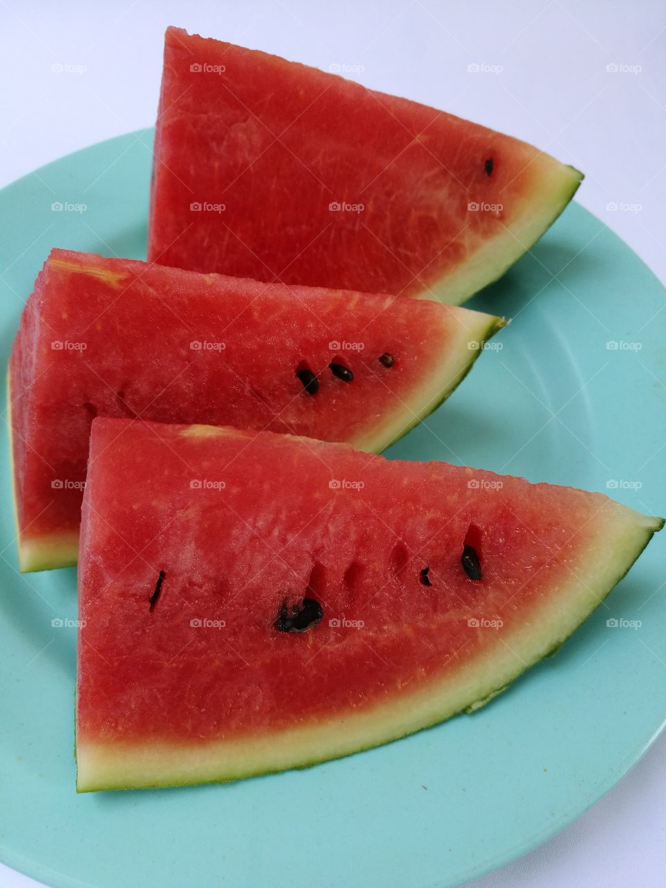 Three  pieces of watermelon