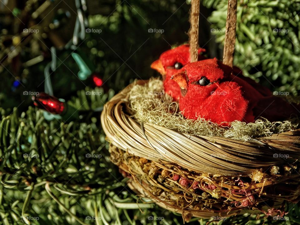 Birds In A Nest Christmas Ornament
