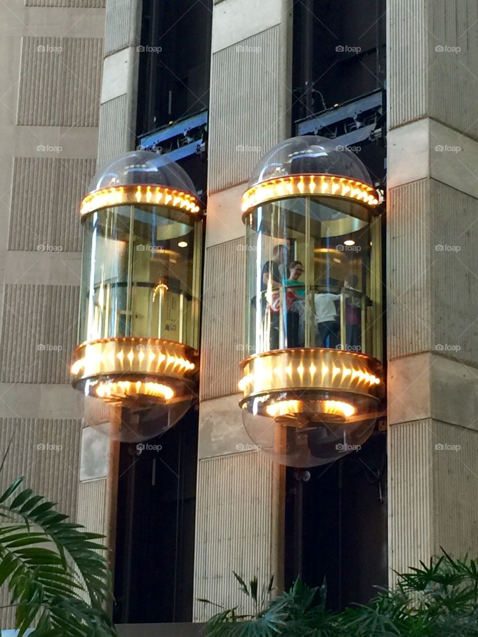 Glass elevators at CNN Center 