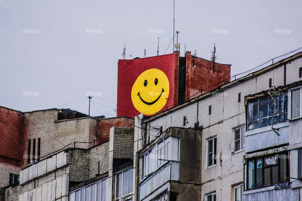 smile on the roof of the house