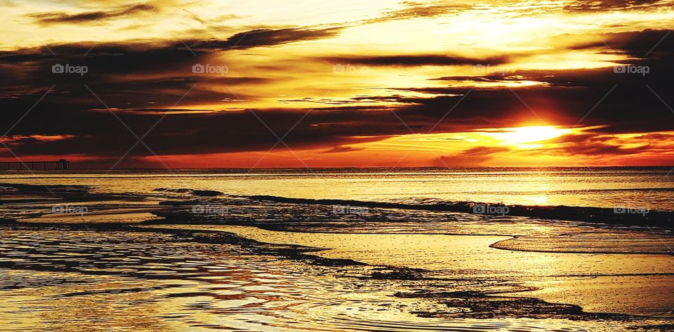 golden hour at the beach.