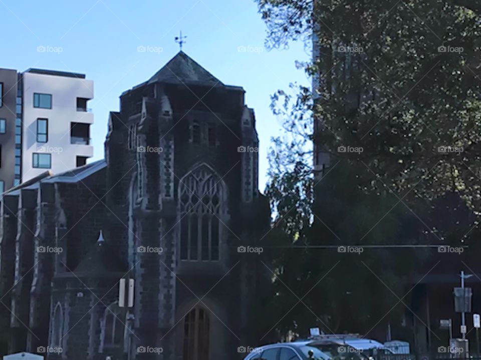 View of the old Church in Box Hill Melbourne Australia 
