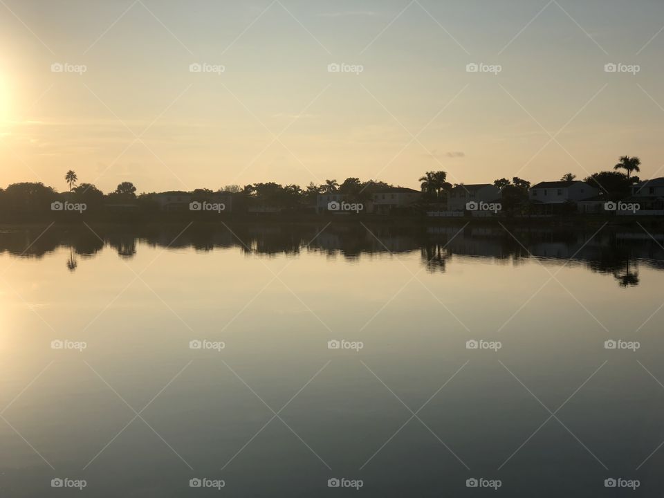 Sunrise over the lake