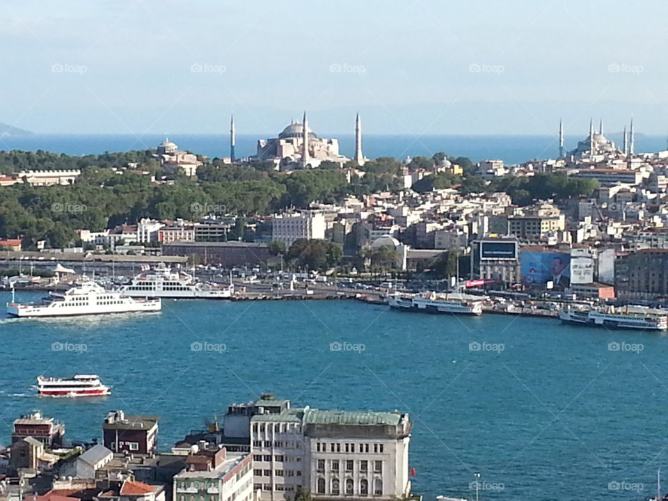 Bosporus Istanbul and city 