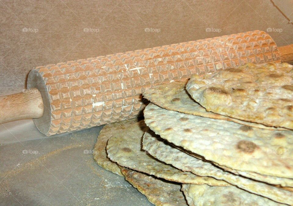 Baking flatbread! . Flatbread / Tunnbröd 