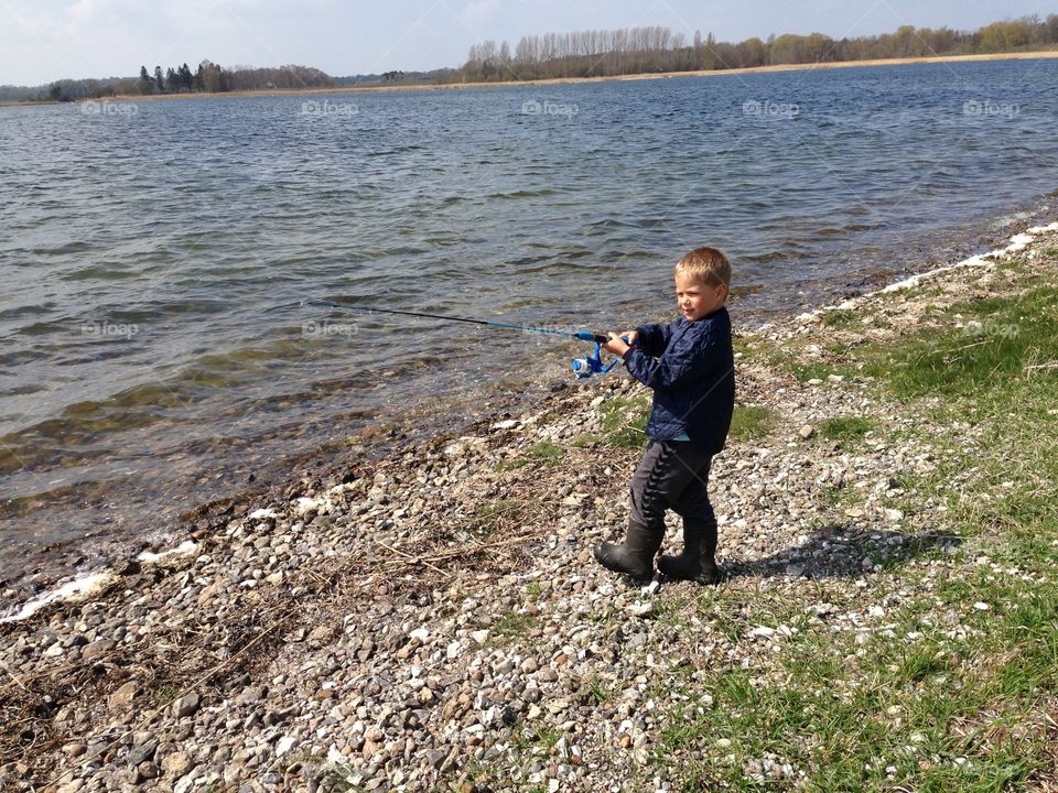 Boy fishing 