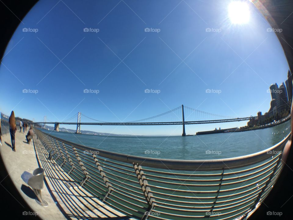 View of the Bay Bridge in San Francisco 