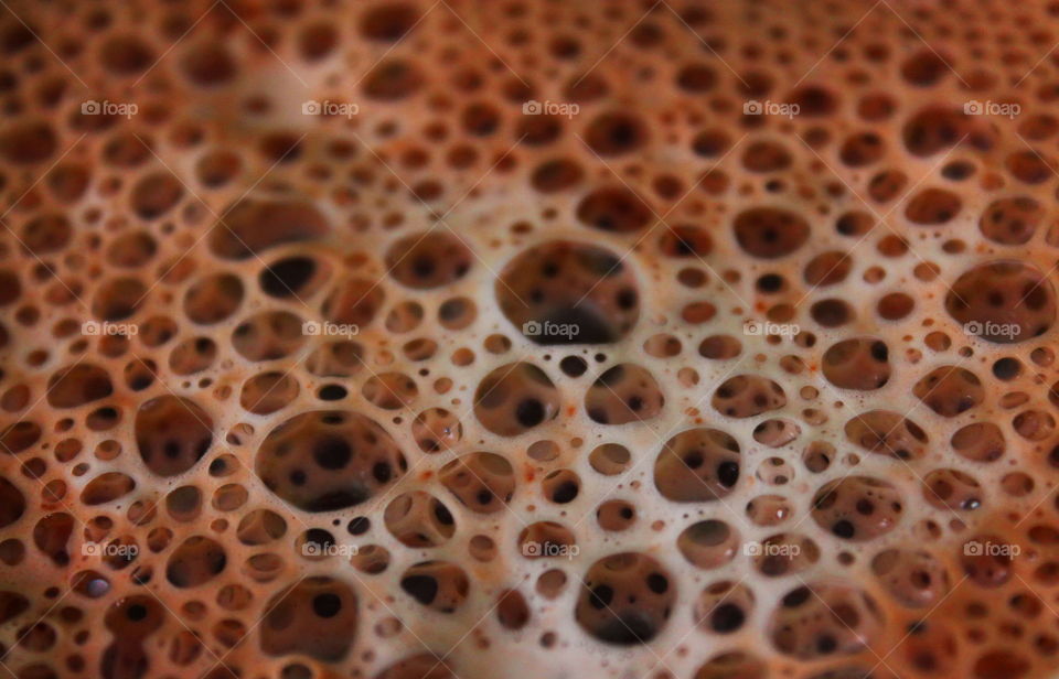 Beer foam closeup