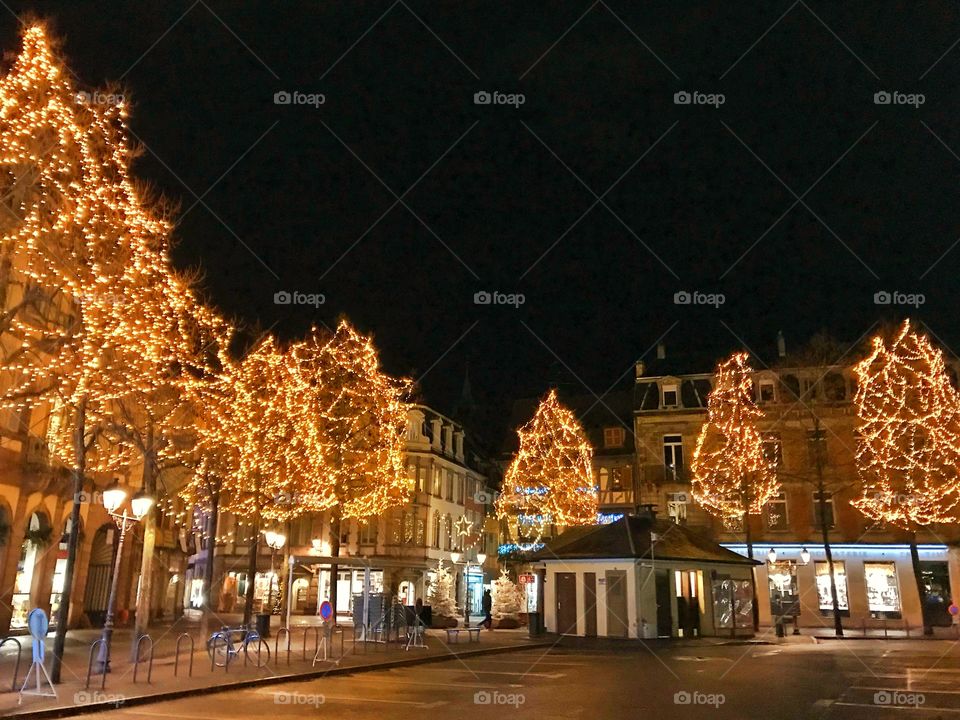 Christmas lights in Colmar, France