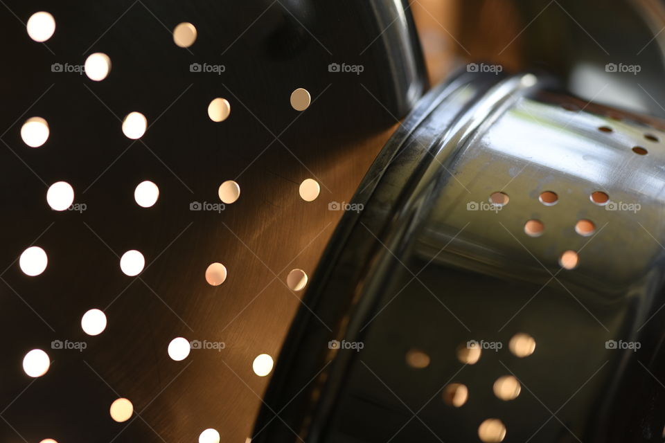 Colanders in the kitchen.