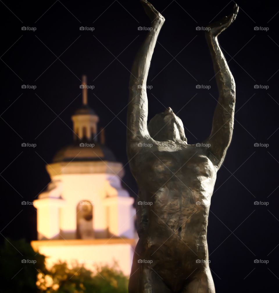 Sculpture reaching towards the sky