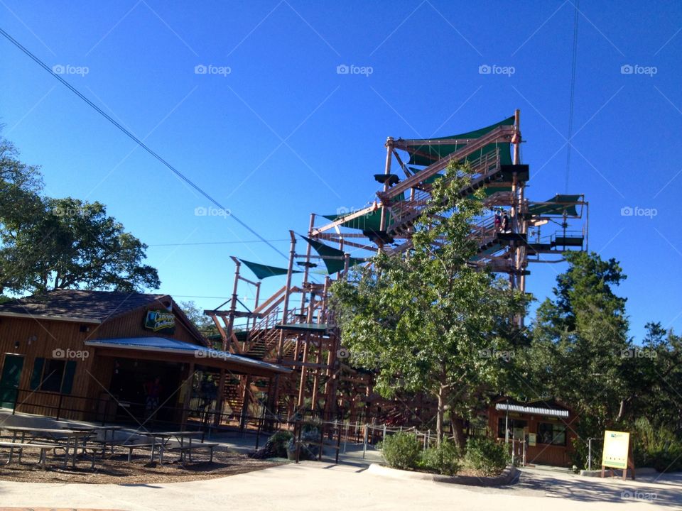 Canopy challenge and zipline