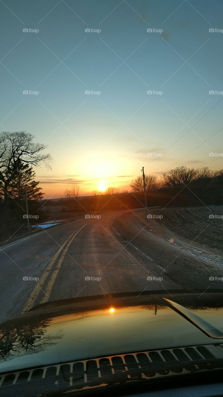Driving into the Sunset!