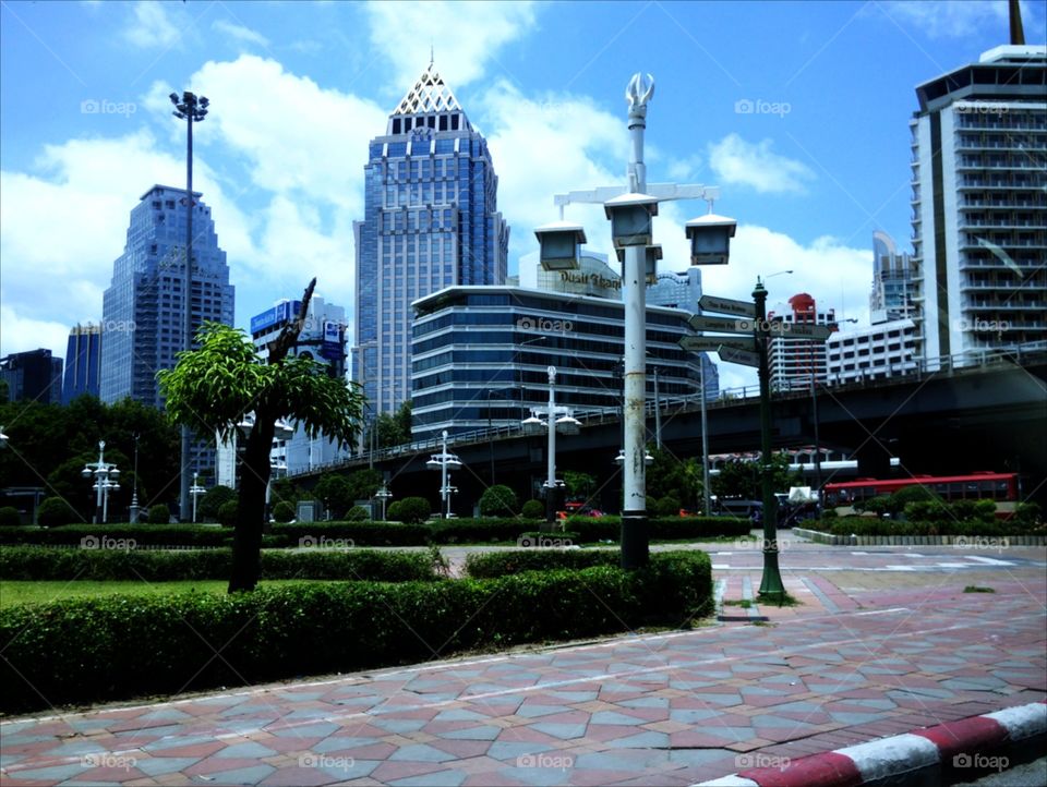 buildings. buildings in Bangkok Thailand