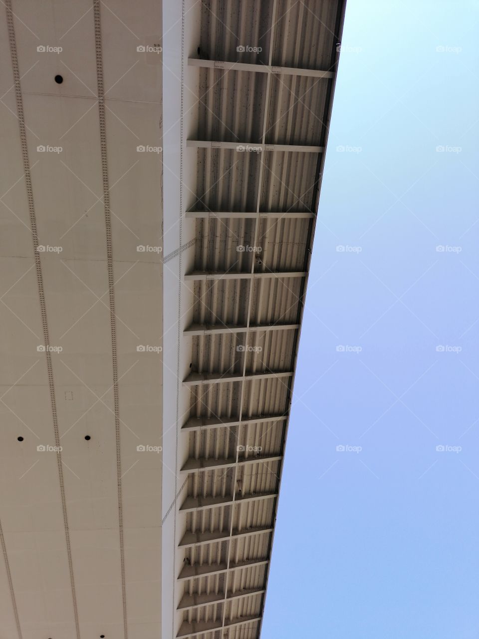 Looking the bridge from down bellow