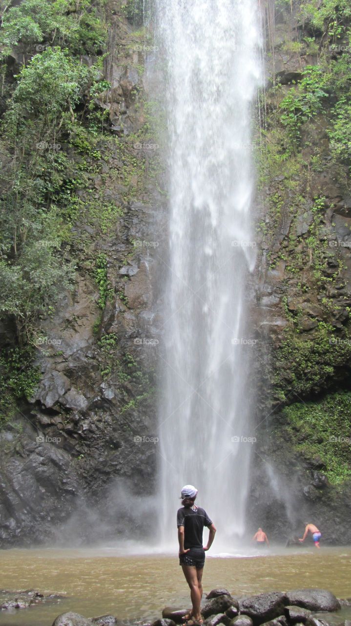 Looking at the waterfall