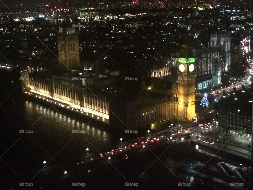 Parliament Big Ben at night. 