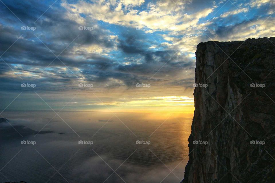 Golden light. Just about halfway up "Brosmetinden" in northern Norway