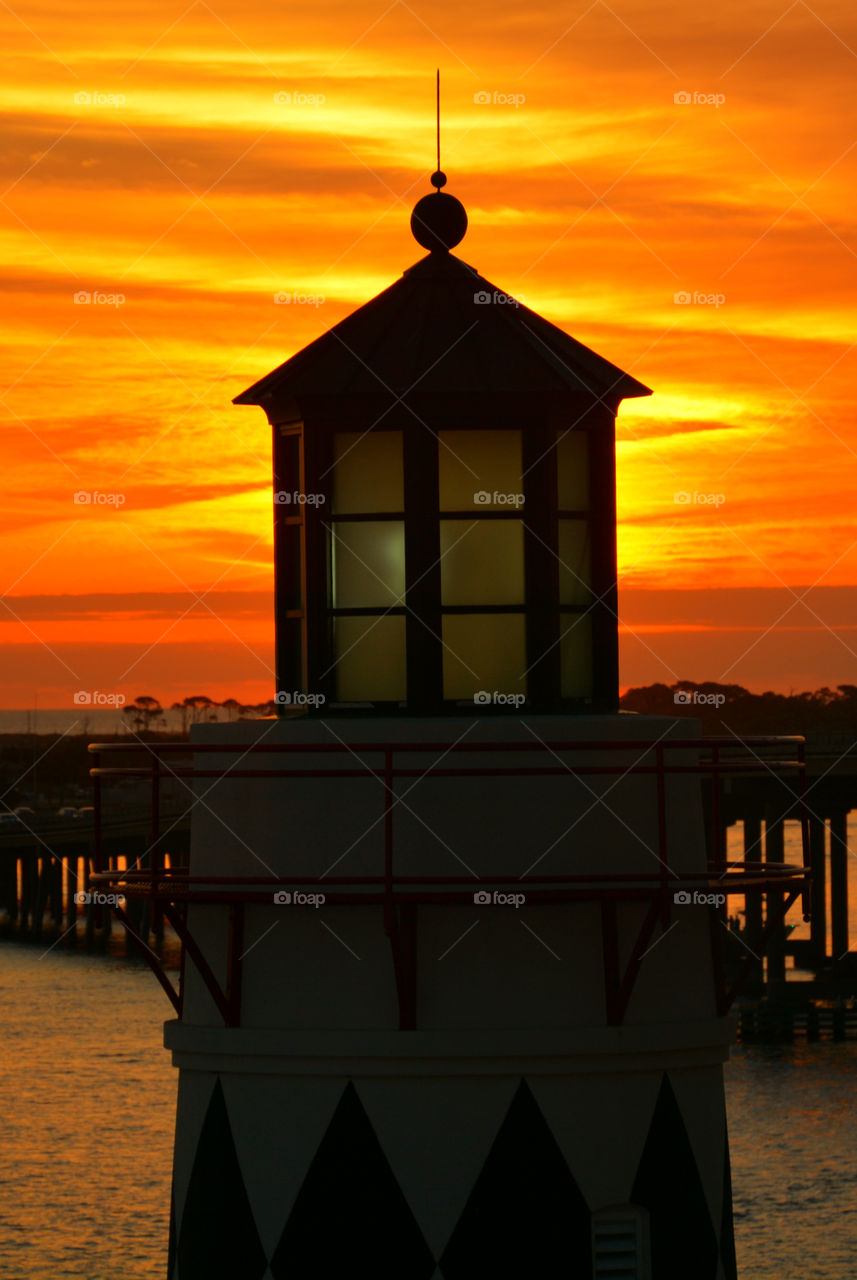 Close-up of light house in sea