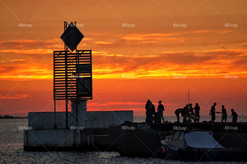 Sunset at the pier