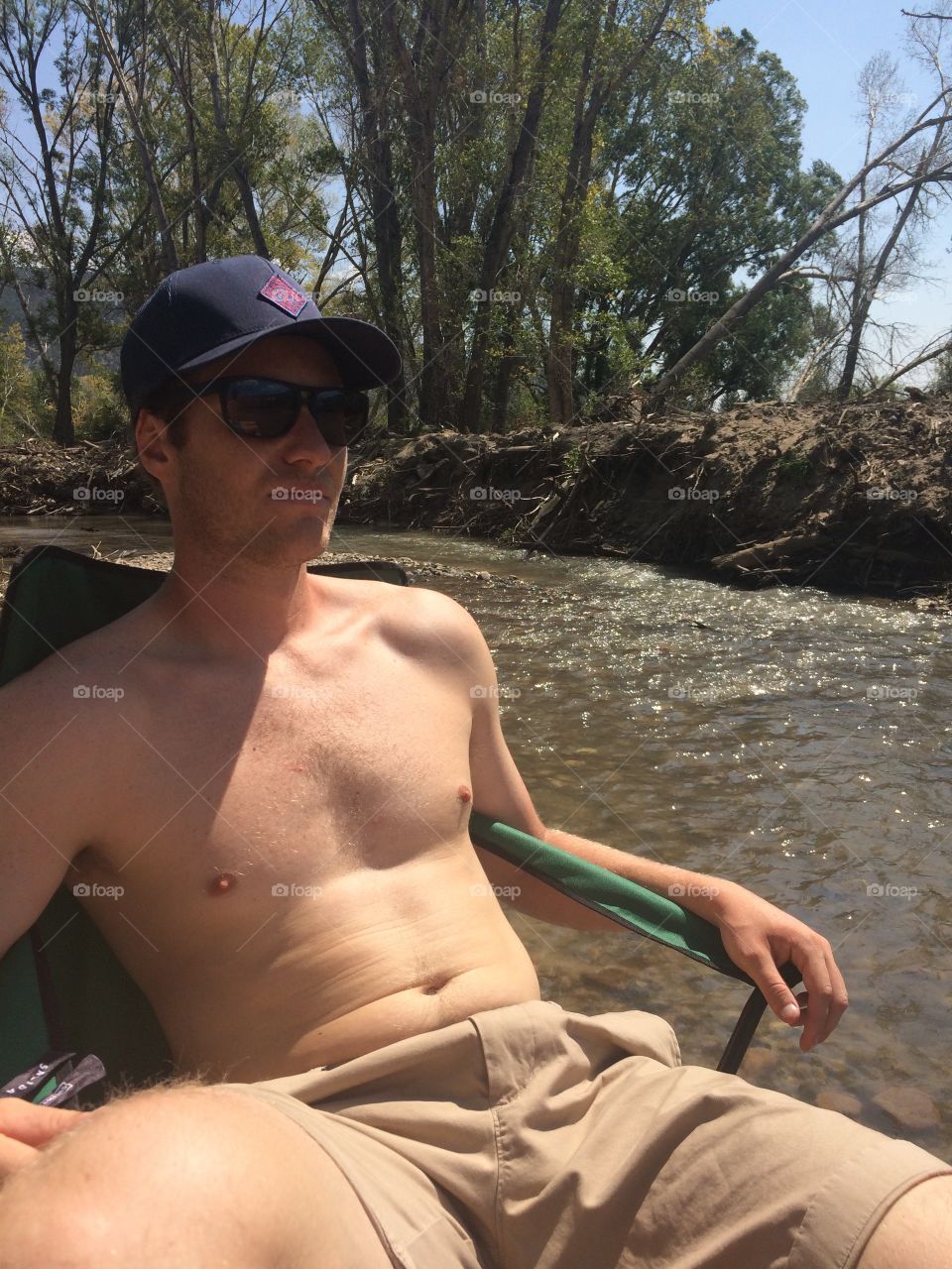 Relaxing on the river