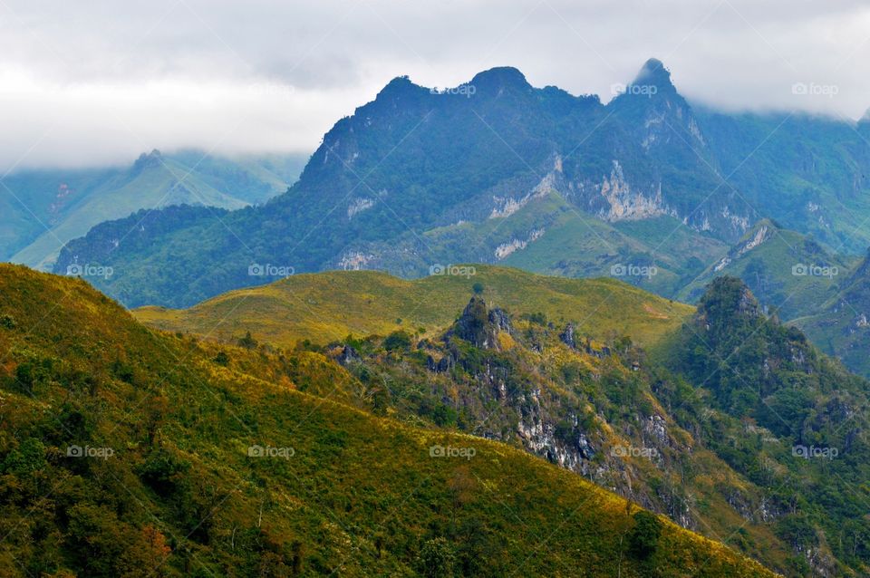 Mountain ranges in Laos