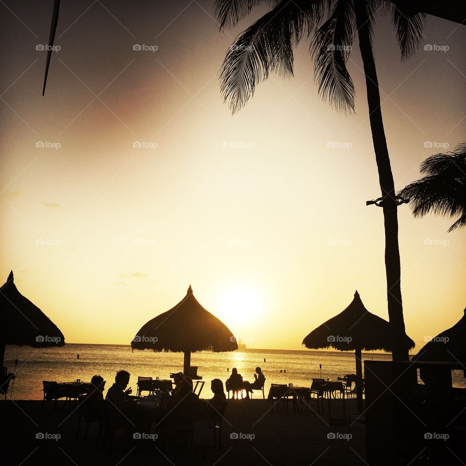 Beach, No Person, Sunset, Water, Seashore