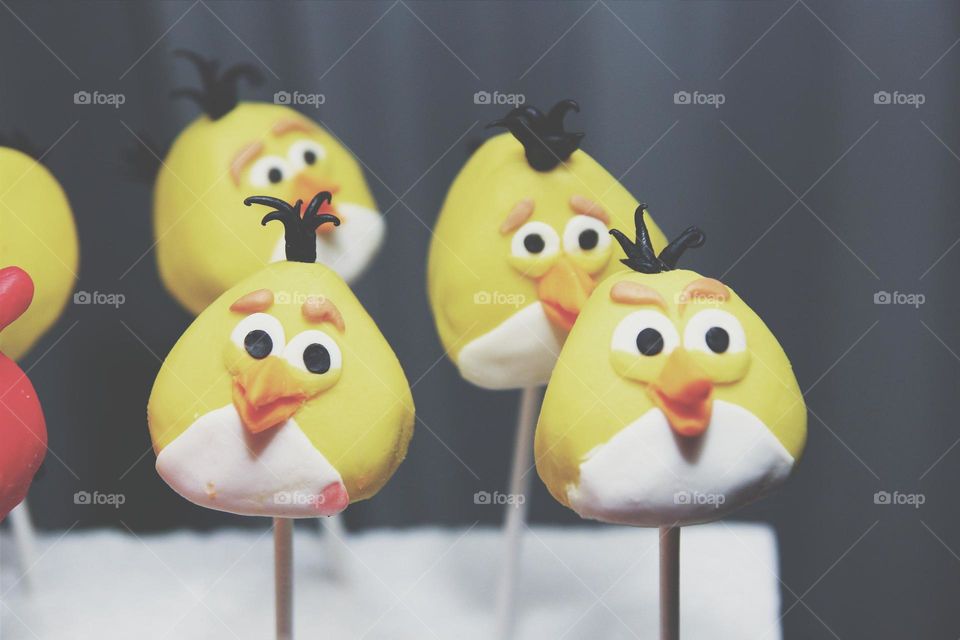 Yellow sweets. Yellow sweets. Angry birds