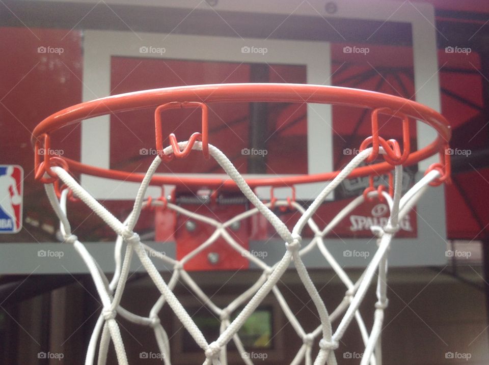 A basketball hoop.