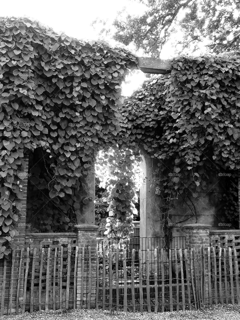 old door castle garden