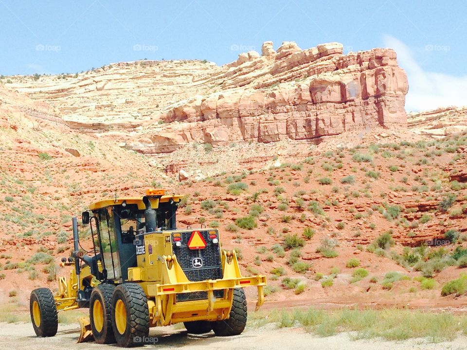 A big vehicle ready to work across the desert