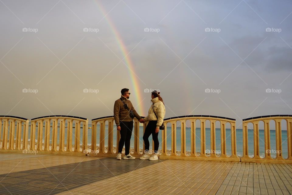 Rainbow#sea#weather