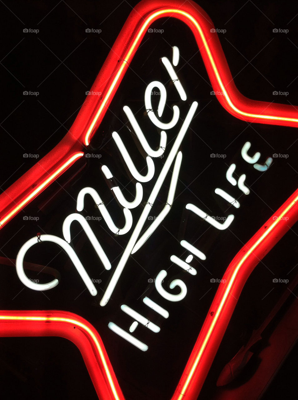 sign neon beer miller by wmm1969