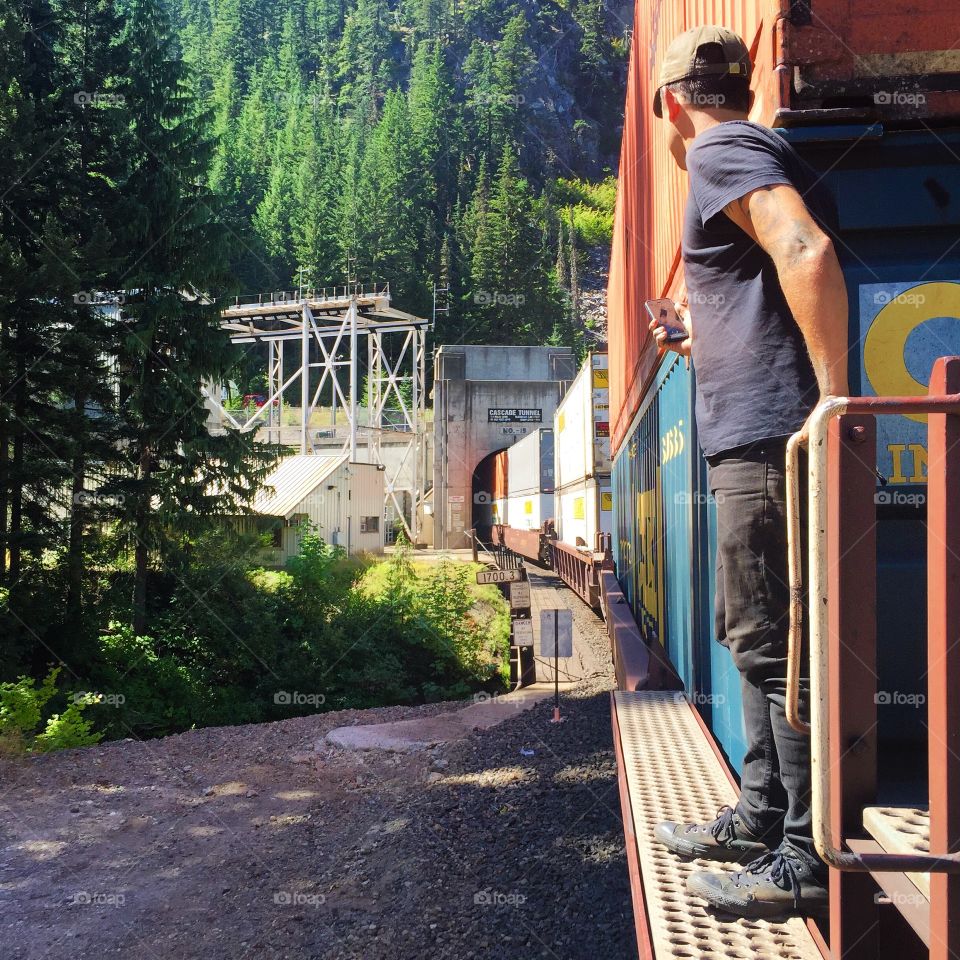 Travel, Locomotive, People, Outdoors, Bridge