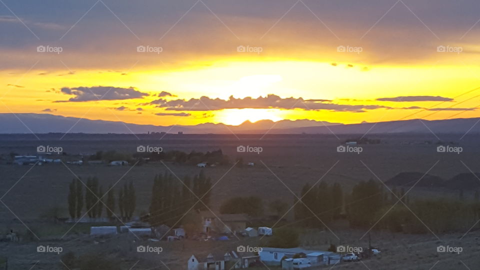 Central Washington sunset over the Stewart's
