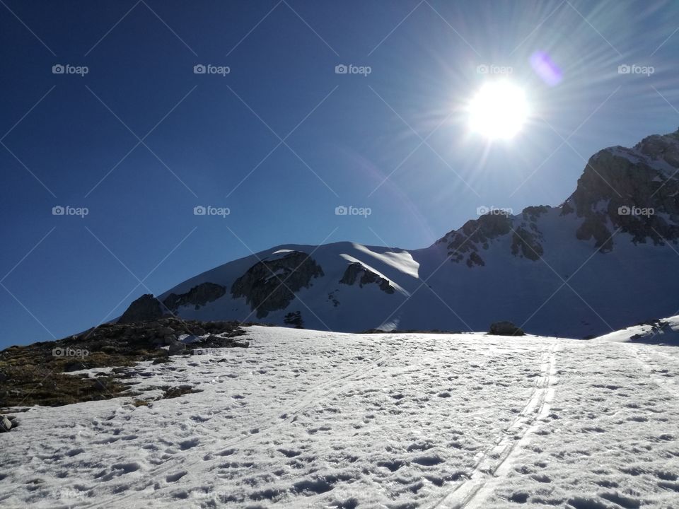 The snow under the sun