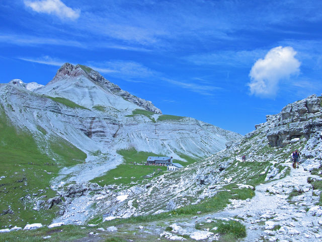 beautiful nature dolomiten dolomites dolomiti mountain alps in Italy Unesco world heritage blue sky