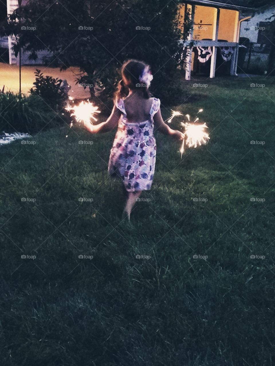 Running with sparklers