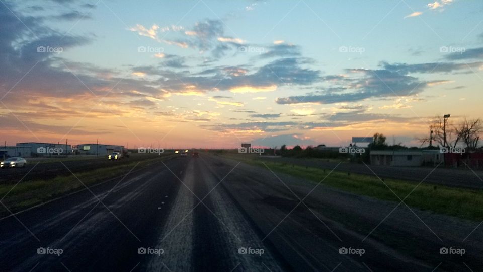 view from my office at sunset