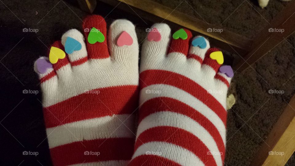Toe socks. My daughter loves toe socks.