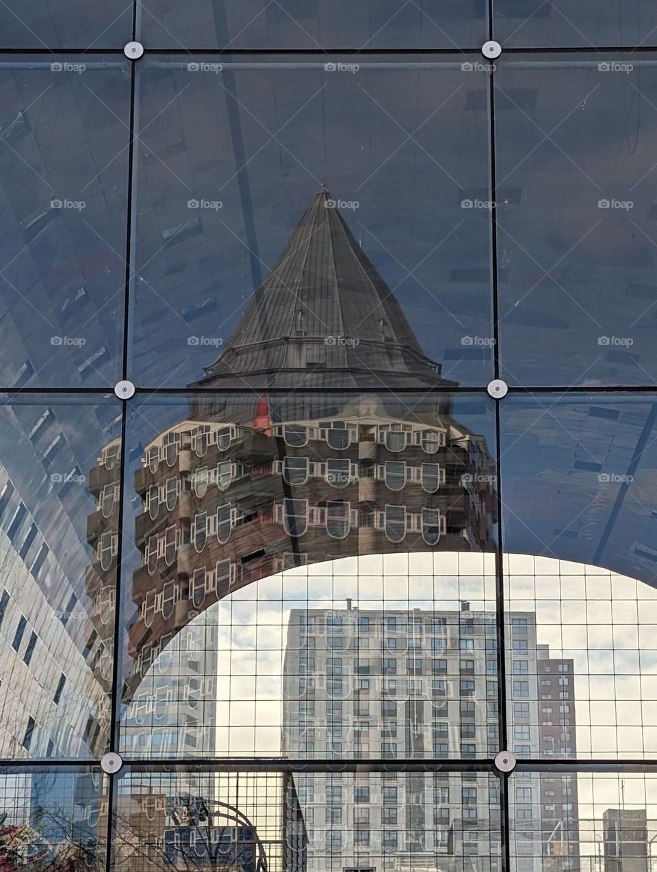 Facade of the Market Hall in Rotterdam, Netherlands