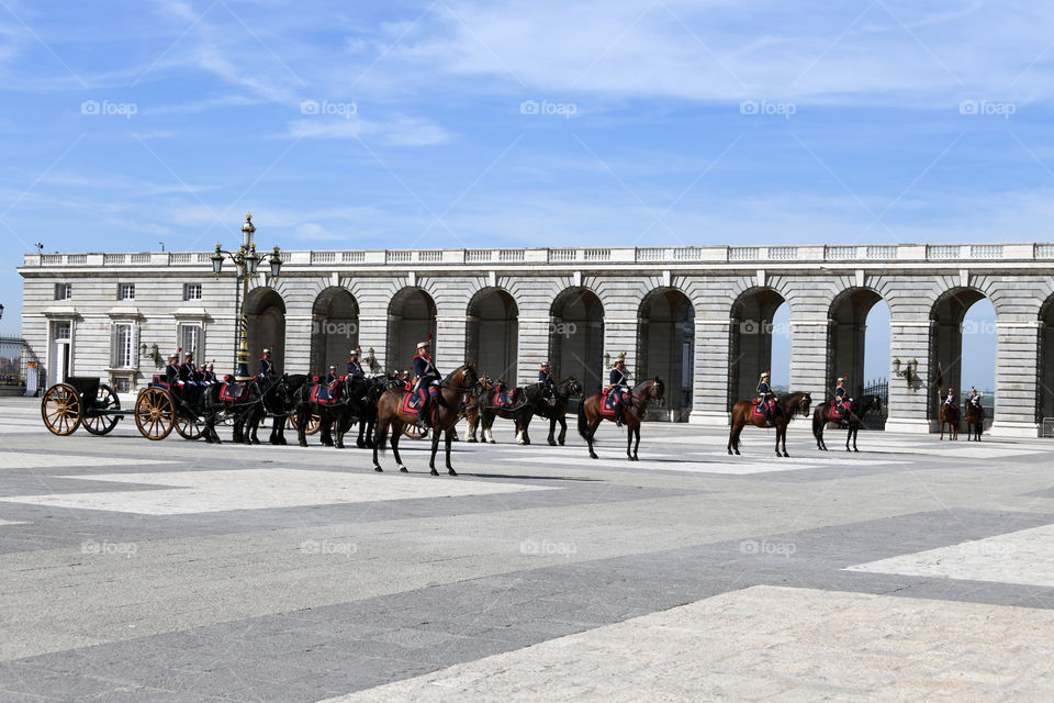 Cambio de guardia, Palacio Real, Madrid, España - Change of guard, Palacio Real, Madrid, Spain