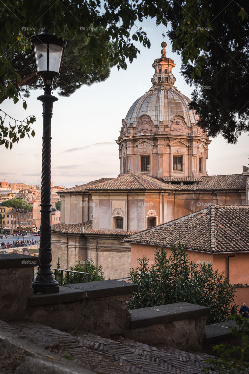 Cityscape of Rome from the top of the city
