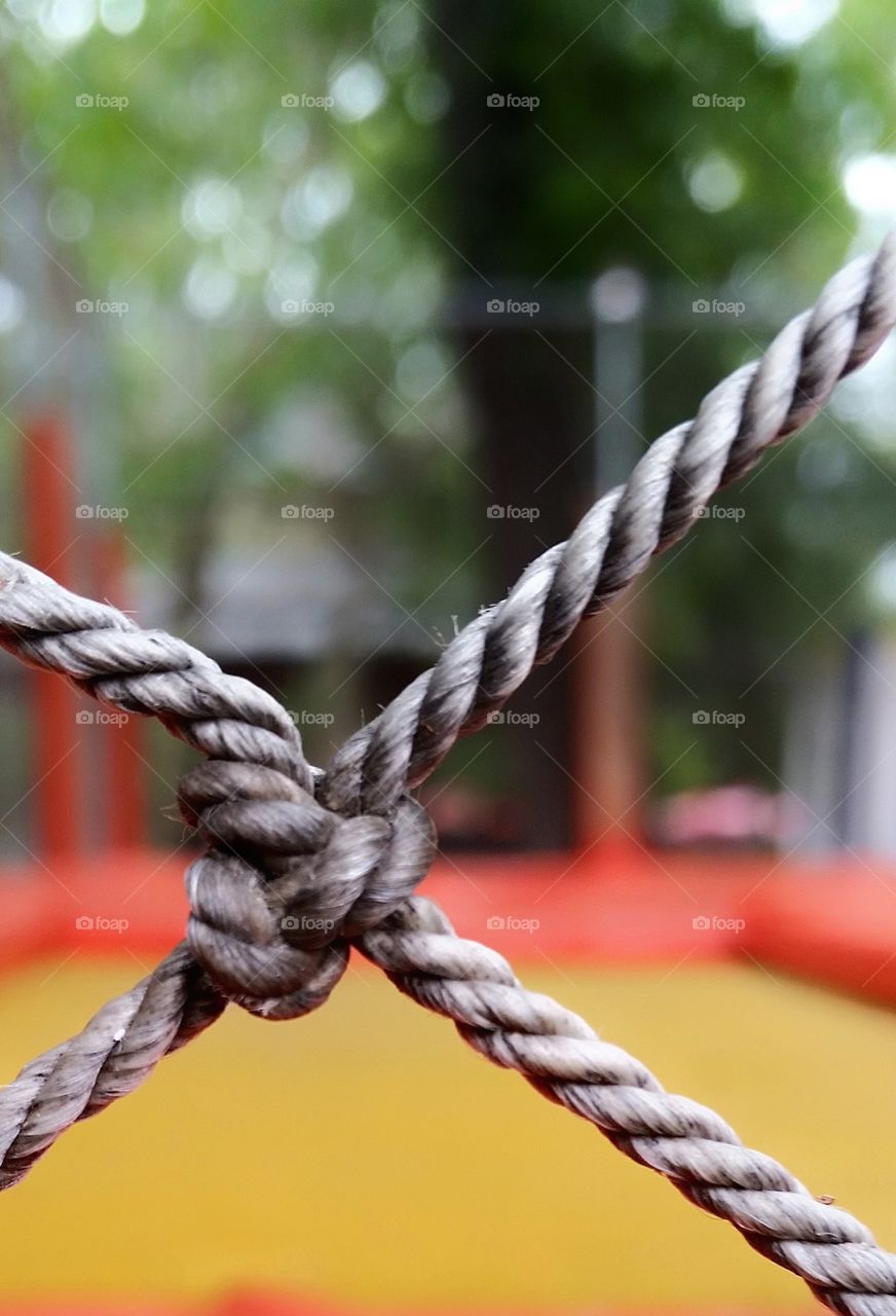Close-up of tied knot