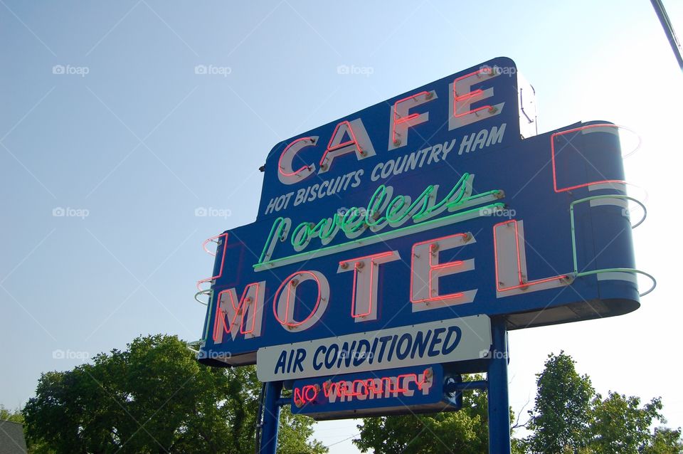 Cafe And Motel Neon Sign
