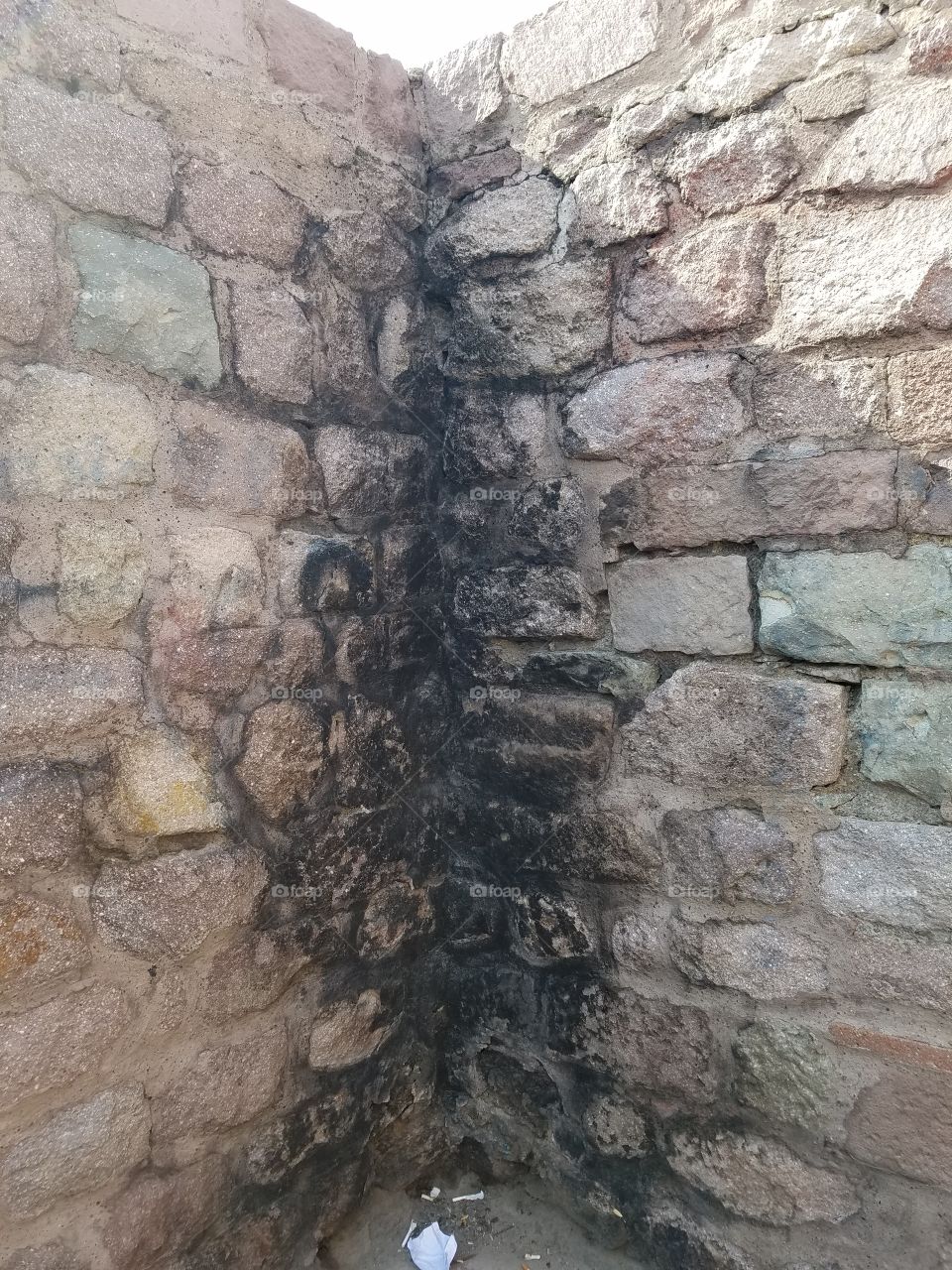 old fire pit inside of the ankara castle in Turkey